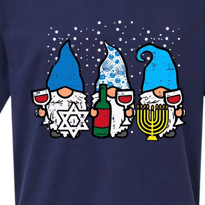 Hanukkah Gnomes Funny Chanukah Jewish Festival Mom Sueded Cloud Jersey T-Shirt