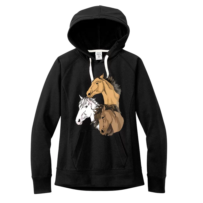 Horse Gifts For Girl Horse Shirts Women Love Riding Women's Fleece Hoodie