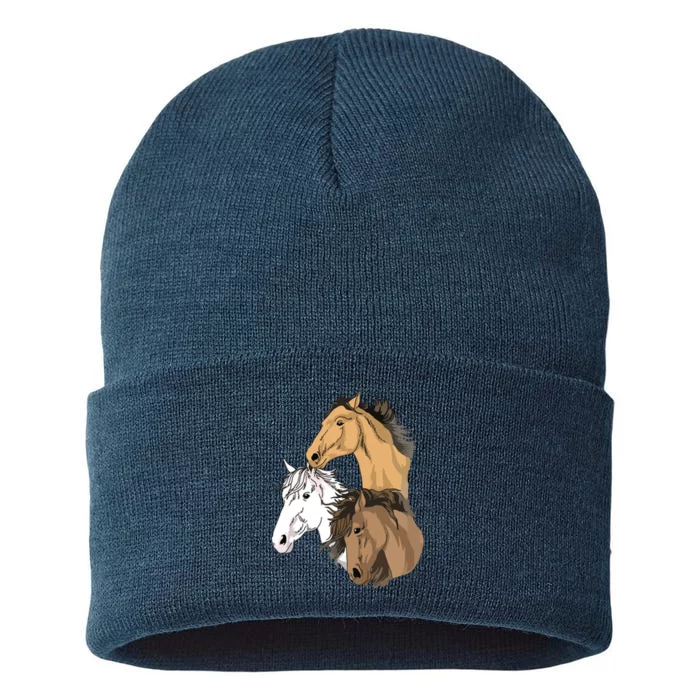 Horse Gifts For Girl Horse Shirts Women Love Riding Sustainable Knit Beanie