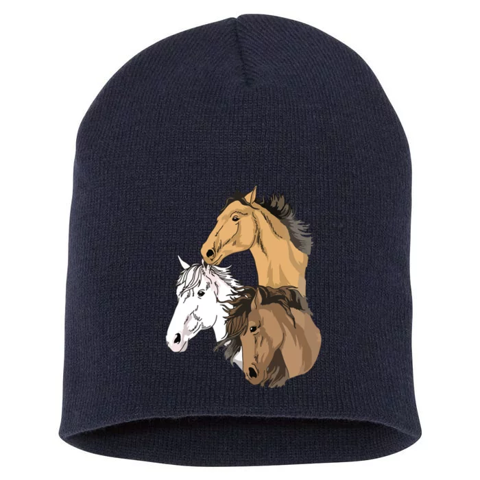 Horse Gifts For Girl Horse Shirts Women Love Riding Short Acrylic Beanie