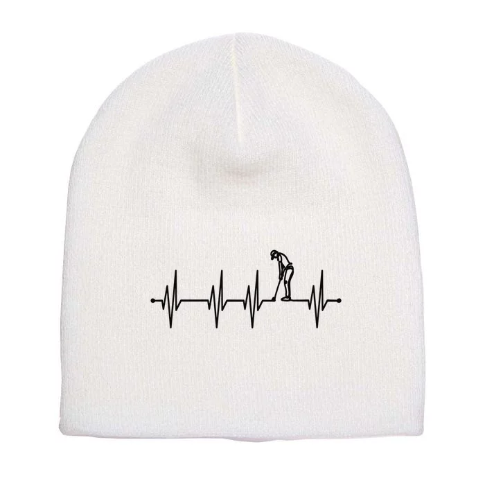 Heartfrequency Golfsport for Golfers Short Acrylic Beanie