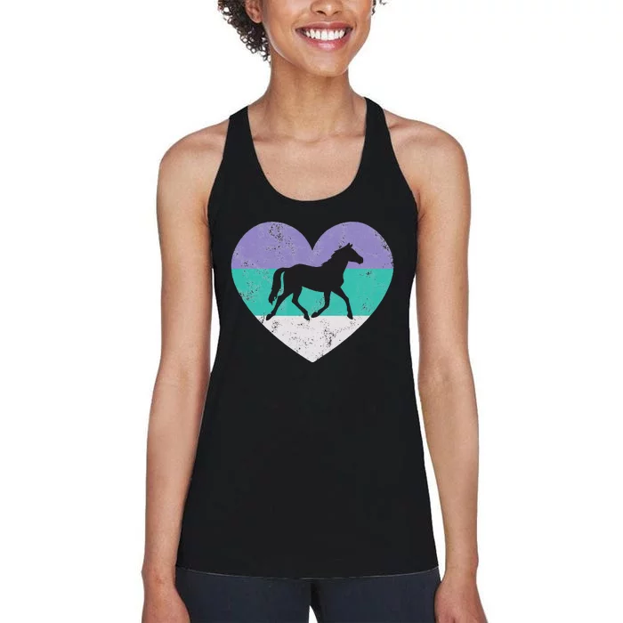 Horse Gift For Women & Retro Vintage Cute Women's Racerback Tank