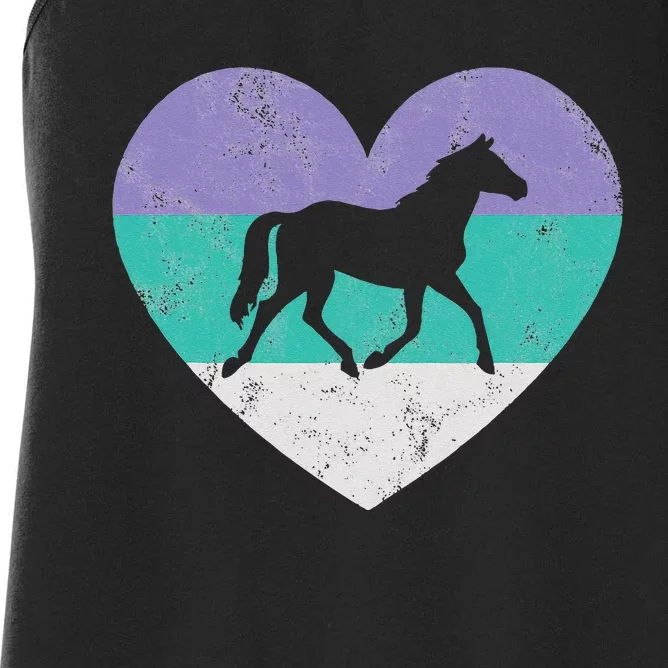 Horse Gift For Women & Retro Vintage Cute Women's Racerback Tank