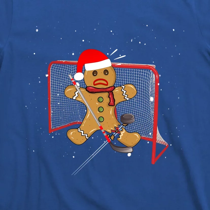 Hockey Goalie Funny Christmas Gift Gingerbread Goalie Meaningful Gift T-Shirt