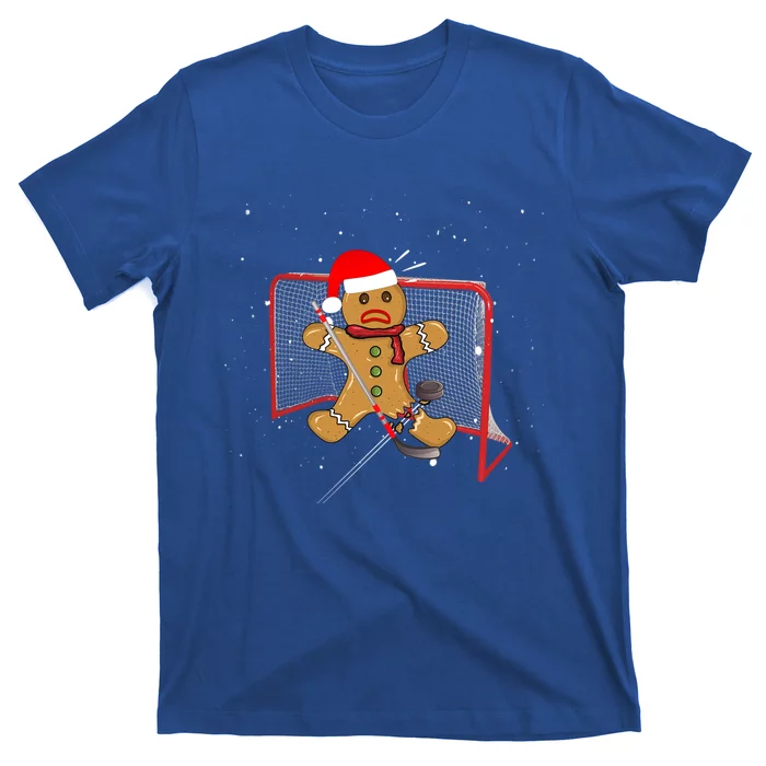 Hockey Goalie Funny Christmas Gift Gingerbread Goalie Meaningful Gift T-Shirt