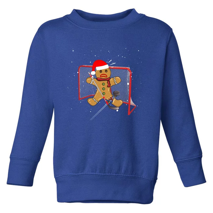 Hockey Goalie Funny Christmas Gift Gingerbread Goalie Meaningful Gift Toddler Sweatshirt