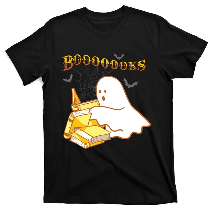 Halloween Gift For Teachers Librarian Funny Ghost Boooooks T-Shirt