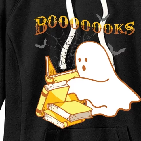 Halloween Gift For Teachers Librarian Funny Ghost Boooooks Women's Fleece Hoodie