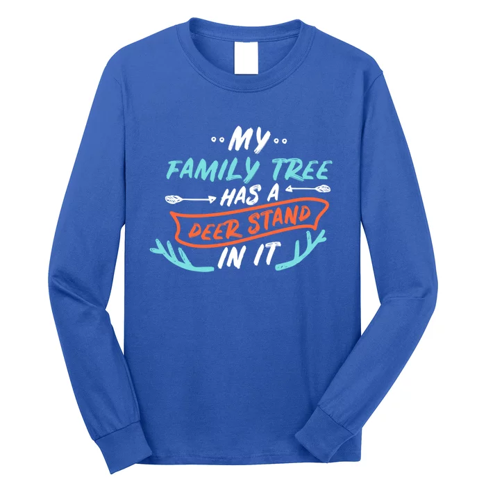 Hunting Gift Family Tree Has A Deer Stand Hunt Gift Long Sleeve Shirt