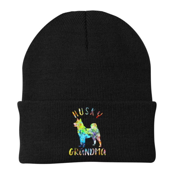 Husky Grandma Funny Siberian Husky Owner Knit Cap Winter Beanie