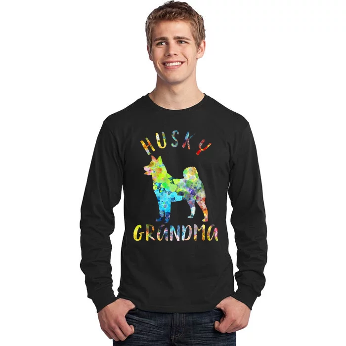 Husky Grandma Funny Siberian Husky Owner Tall Long Sleeve T-Shirt