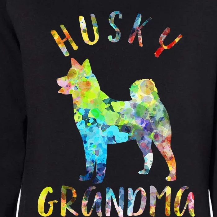 Husky Grandma Funny Siberian Husky Owner Womens California Wash Sweatshirt