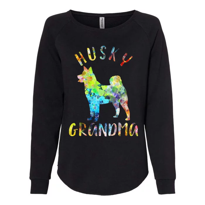 Husky Grandma Funny Siberian Husky Owner Womens California Wash Sweatshirt