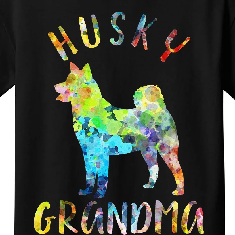 Husky Grandma Funny Siberian Husky Owner Kids T-Shirt