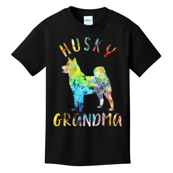 Husky Grandma Funny Siberian Husky Owner Kids T-Shirt