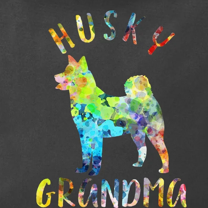 Husky Grandma Funny Siberian Husky Owner Zip Tote Bag