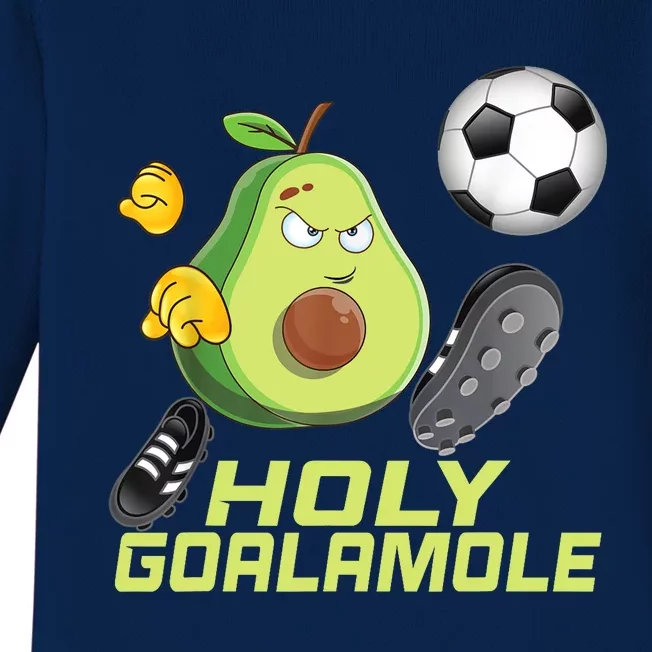 Holy Goalamole | Funny Soccer Avocado Baby Long Sleeve Bodysuit