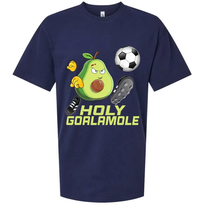 Holy Goalamole | Funny Soccer Avocado Sueded Cloud Jersey T-Shirt