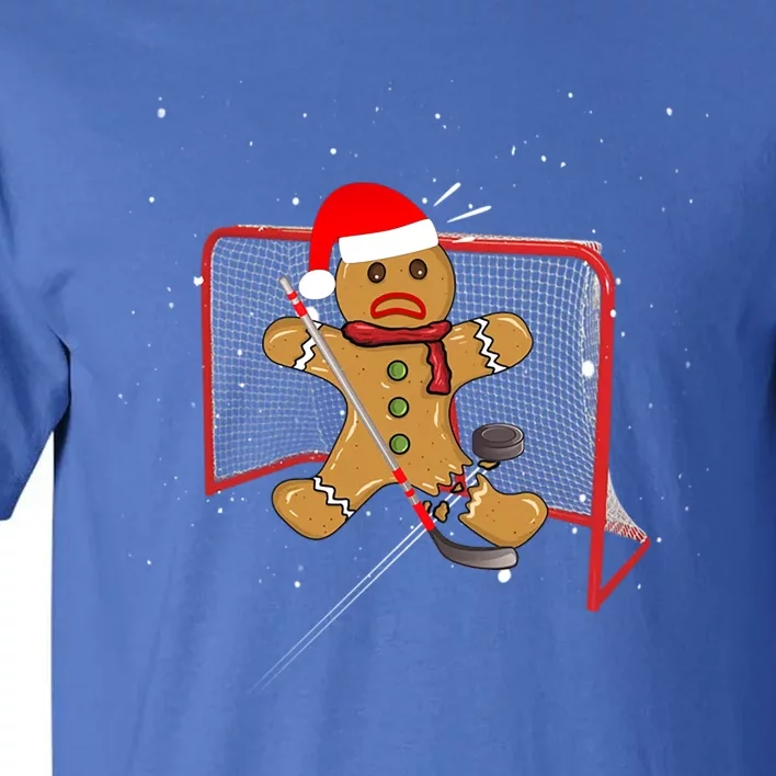 Hockey Goalie Funny Christmas Gift Gingerbread Goalie Cool Gift Tall T-Shirt