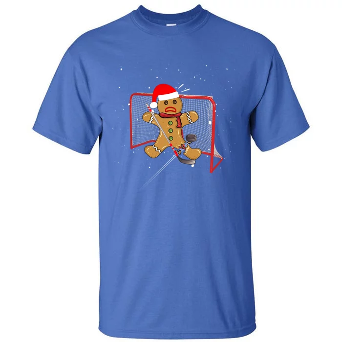 Hockey Goalie Funny Christmas Gift Gingerbread Goalie Cool Gift Tall T-Shirt