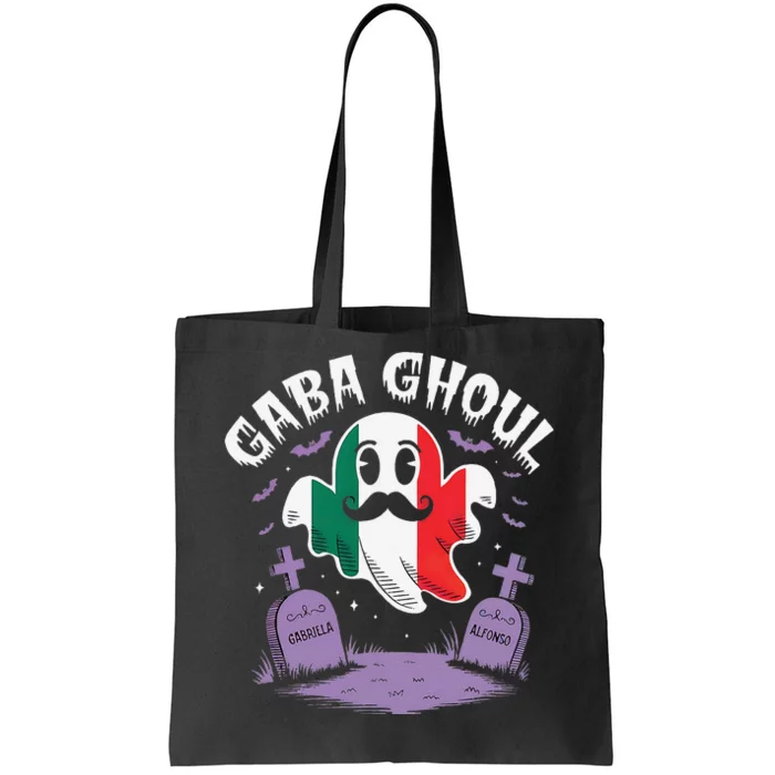 Halloween Graveyard Gaba Ghoul Ghost Funny Italian Gabagool Tote Bag