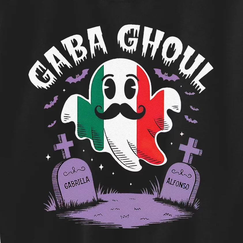 Halloween Graveyard Gaba Ghoul Ghost Funny Italian Gabagool Kids Sweatshirt