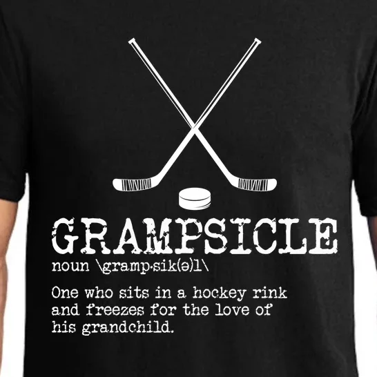 Hockey Grandpa Grampsicle Definition Funny Pajama Set