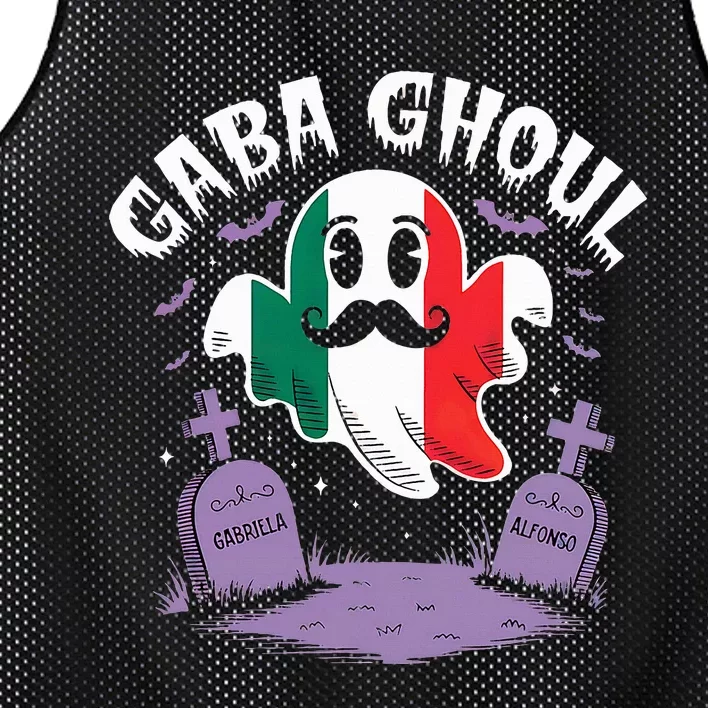 Halloween Graveyard Gaba Ghoul Ghost Funny Italian Gabagool Mesh Reversible Basketball Jersey Tank