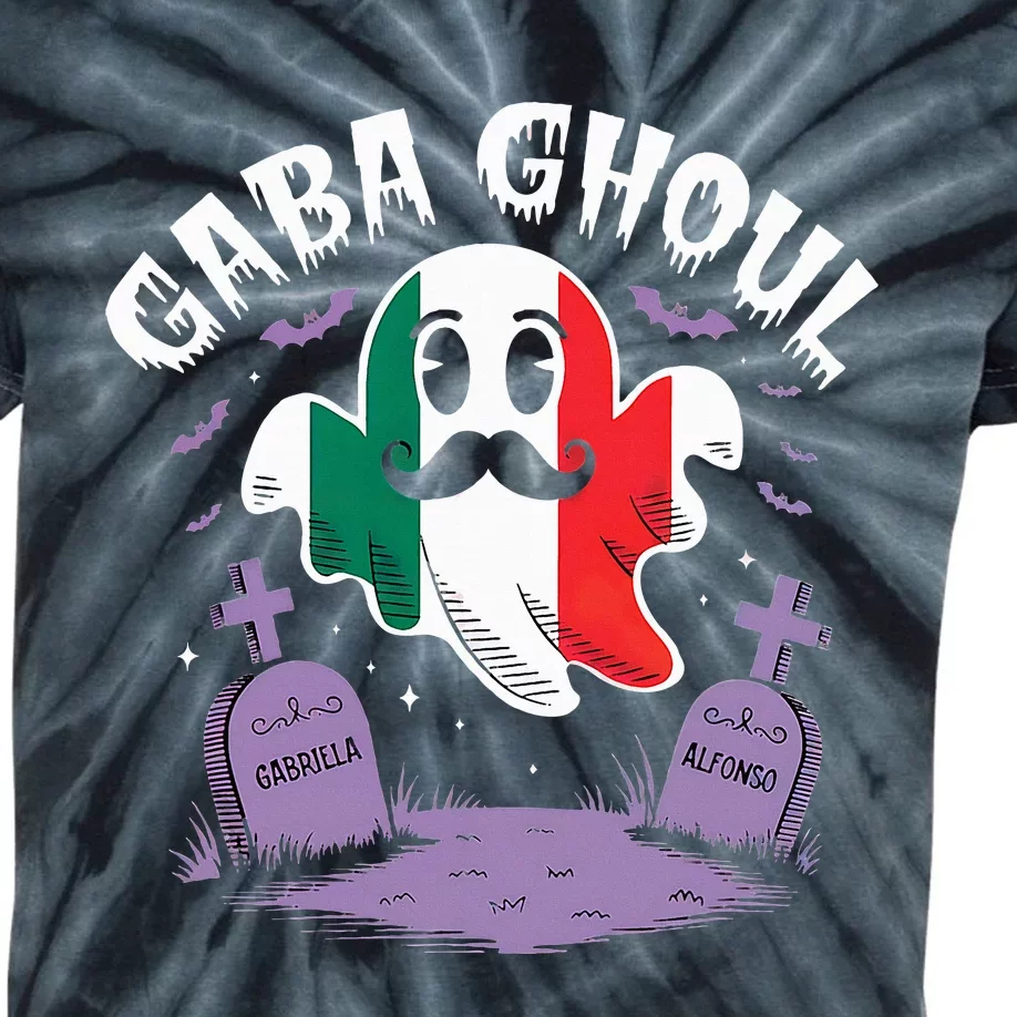 Halloween Graveyard Gaba Ghoul Ghost Funny Italian Gabagool Kids Tie-Dye T-Shirt