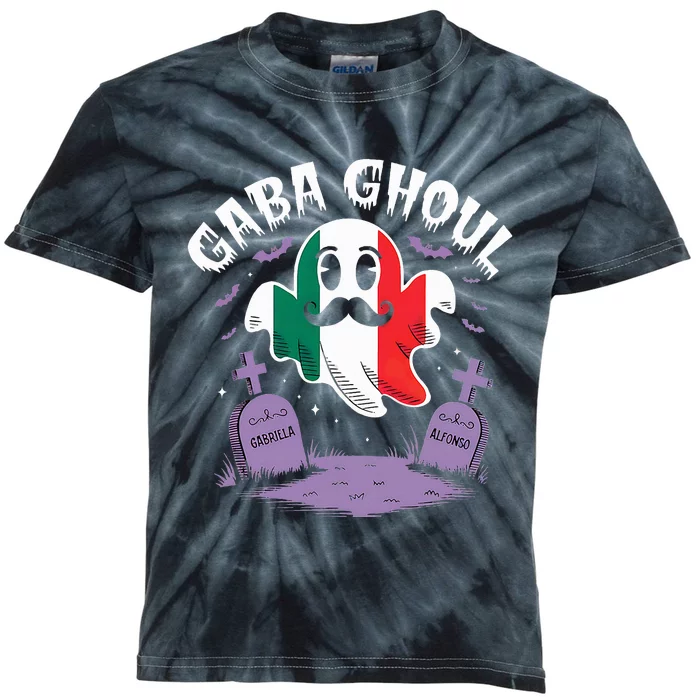 Halloween Graveyard Gaba Ghoul Ghost Funny Italian Gabagool Kids Tie-Dye T-Shirt