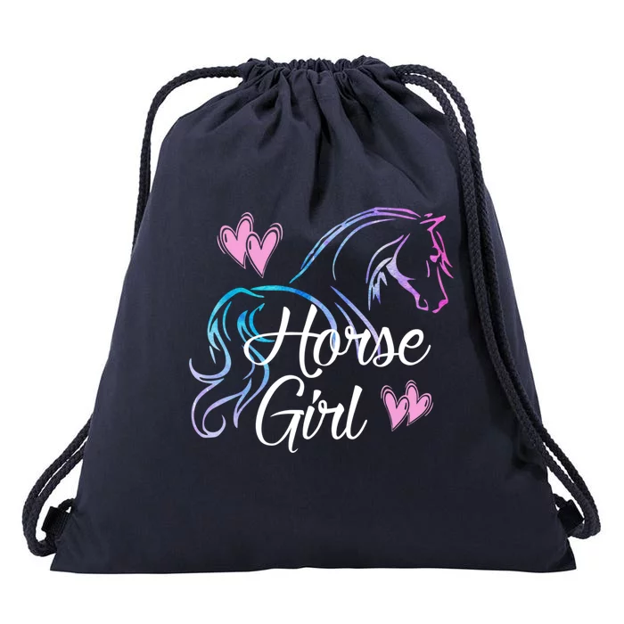 Horse Girl Gift For Horse Lover Equestrian Rider Teen Women Meaningful Gift Drawstring Bag