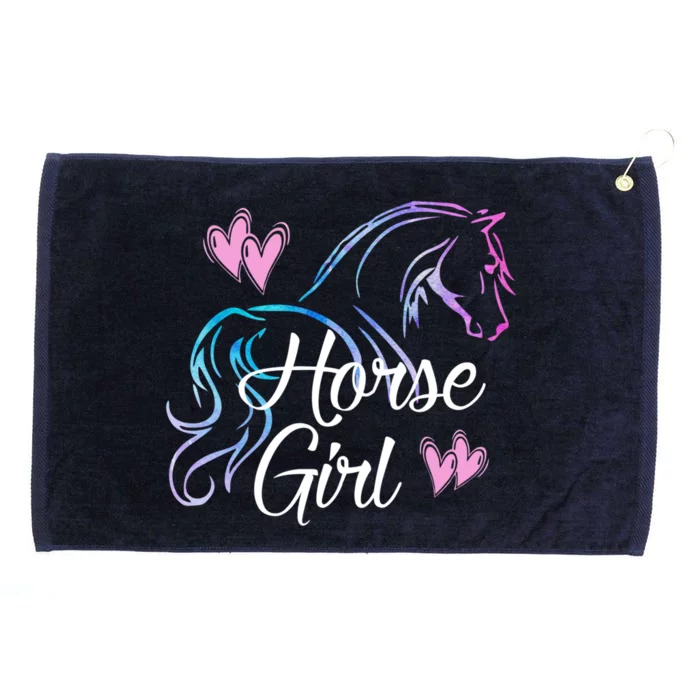 Horse Girl Gift For Horse Lover Equestrian Rider Teen Women Meaningful Gift Grommeted Golf Towel