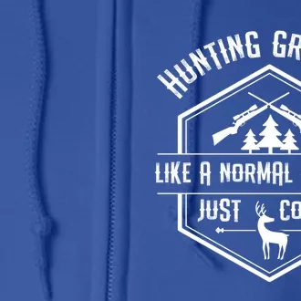 Hunting Grandpa Gift Like A Normal Grandpa Hunter Gift Full Zip Hoodie