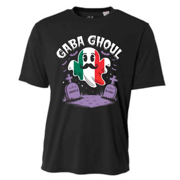 Halloween Graveyard Gaba Ghoul Ghost Funny Italian Gabagool Cooling Performance Crew T-Shirt