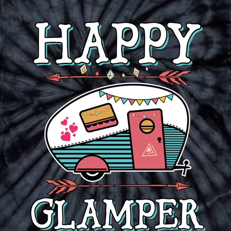 Happy Glamper Gift Outdoor Glamping Camping Men Women Gift Tie-Dye T-Shirt