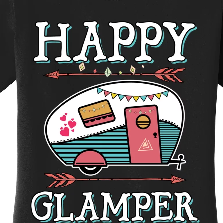 Happy Glamper Gift Outdoor Glamping Camping Men Women Gift Women's T-Shirt