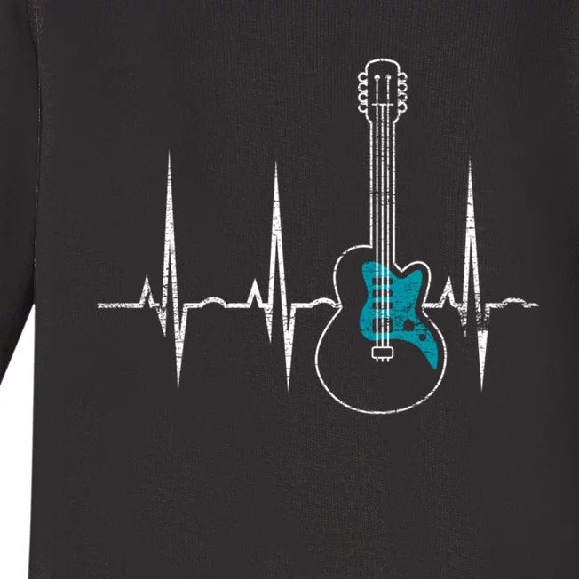 Heartbeat Guitarist Guitar Great Gift Baby Long Sleeve Bodysuit