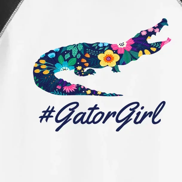 Hashtag Gator Girl Floral Toddler Fine Jersey T-Shirt