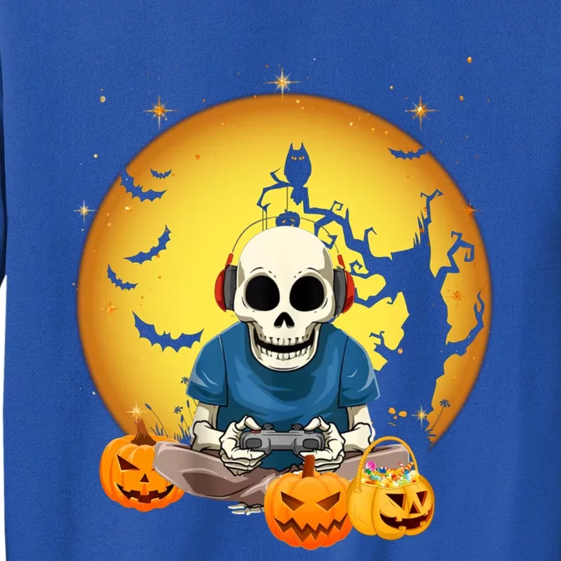 Halloween Gift Gamer Gaming Skeleton Gift Cool Gift Sweatshirt