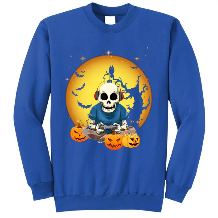 Halloween Gift Gamer Gaming Skeleton Gift Cool Gift Sweatshirt