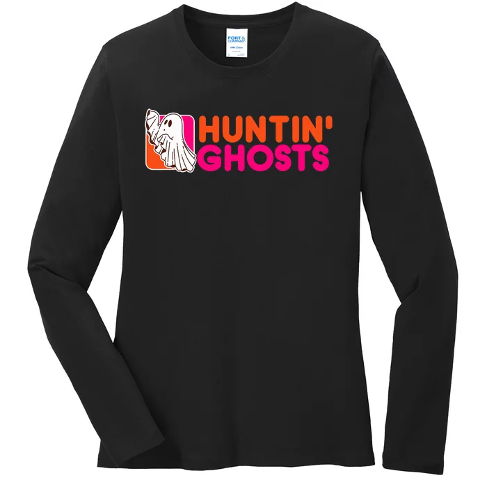 Hunting Ghosts Ghost Hunter Paranormal Activity Halloween Ladies Long Sleeve Shirt