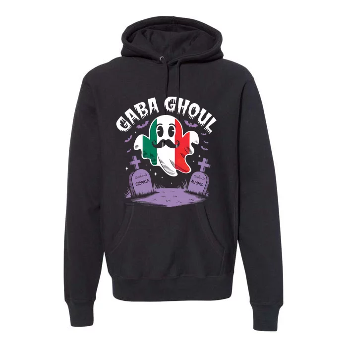 Halloween Graveyard Gaba Ghoul Ghost Funny Italian Gabagool Premium Hoodie