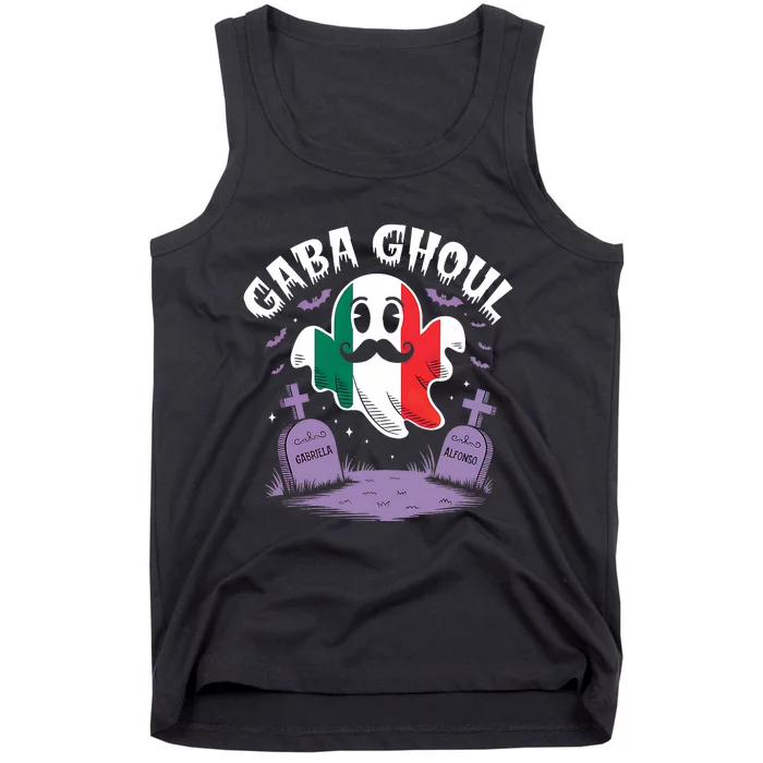 Halloween Graveyard Gaba Ghoul Ghost Funny Italian Gabagool Tank Top