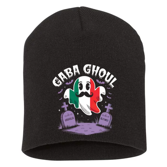 Halloween Graveyard Gaba Ghoul Ghost Funny Italian Gabagool Short Acrylic Beanie