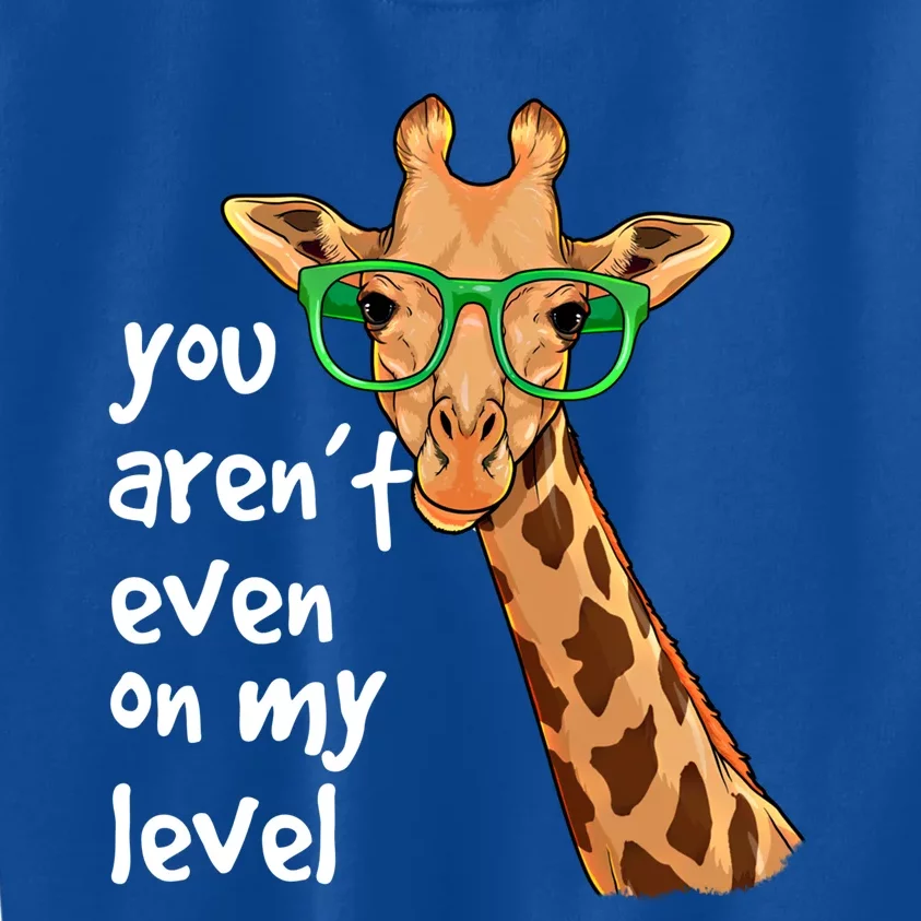 Hipster Giraffe Glasses Funny Zoo Animal African Safari Gift Kids Sweatshirt