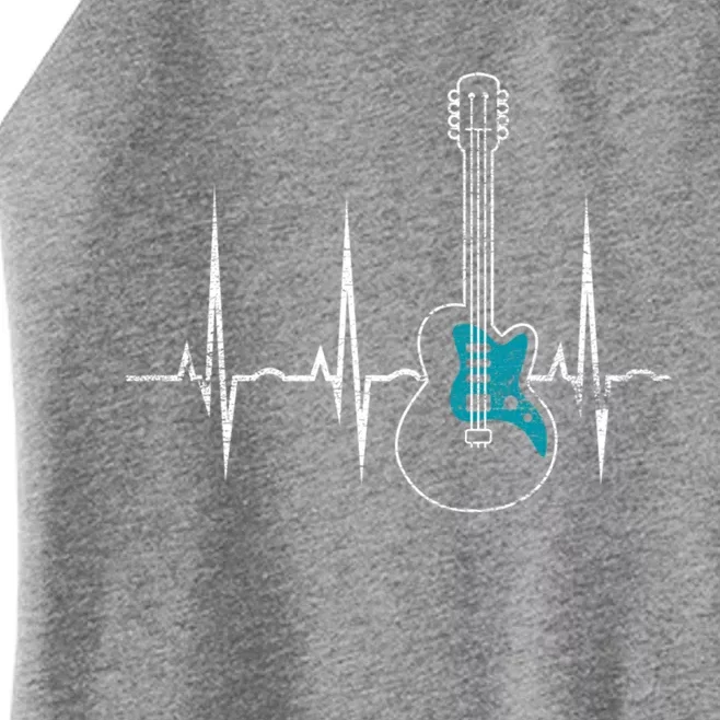 Heartbeat Guitarist Guitar Meaningful Gift Women’s Perfect Tri Rocker Tank