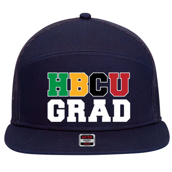 Hbcu Grad Gift 7 Panel Mesh Trucker Snapback Hat