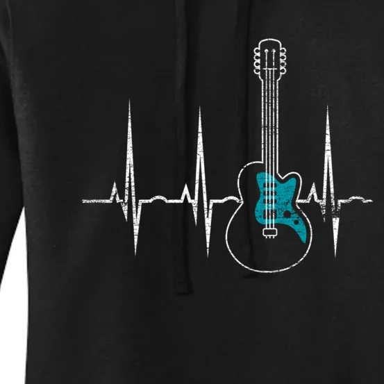 Heartbeat Guitarist Guitar Great Gift Women's Pullover Hoodie