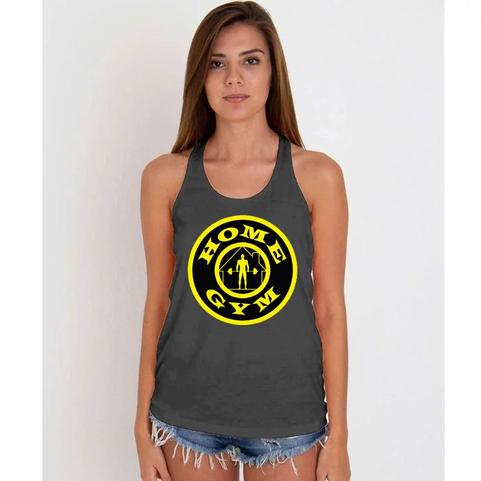 Home Gym GoldS Bodybuilding Weightlifting Fitness Parody Women's Knotted Racerback Tank