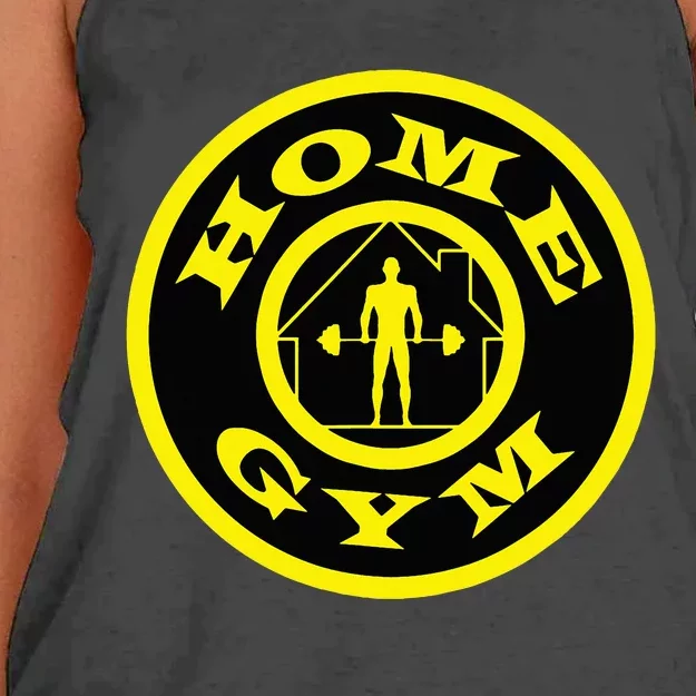 Home Gym GoldS Bodybuilding Weightlifting Fitness Parody Women's Knotted Racerback Tank